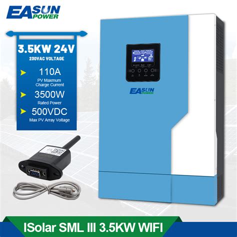 Easun Power 3 5kw Solar Inverter 100a Mppt Solar Charge Controller Pure