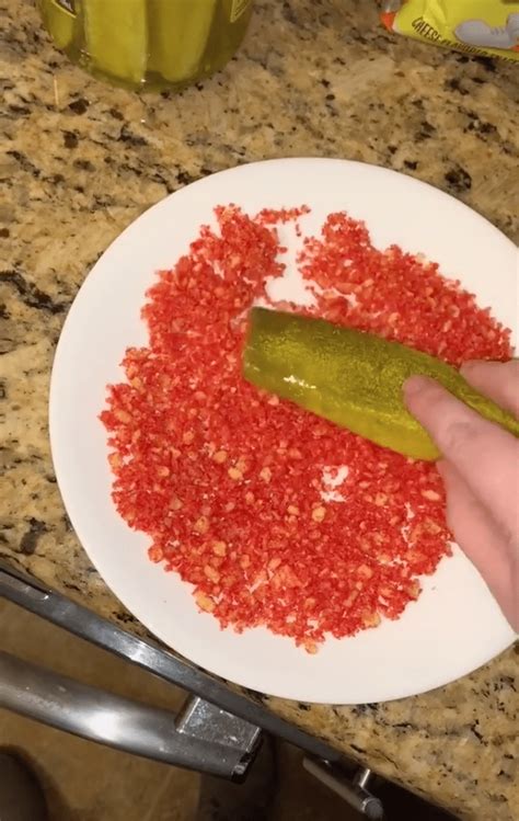 People On Tiktok Hack Are Combining Pickles And Flamin Hot Cheetos And I M Not Sure How I Feel