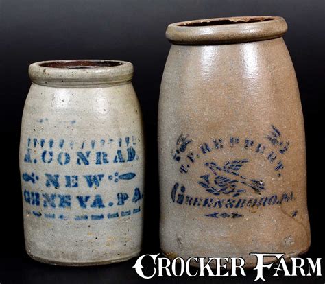 Lot Of Two Western Pa Stoneware Canning Jars Lot 544 July 22