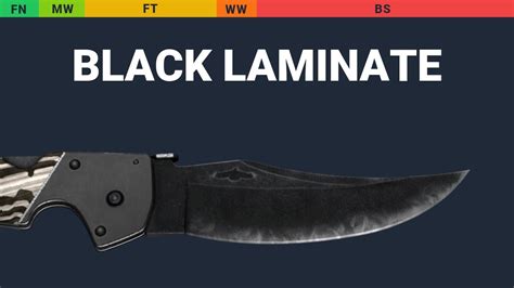 Falchion Knife Black Laminate Skin Float And Wear Preview YouTube