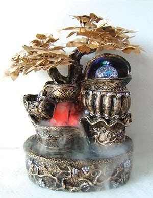 Декоративный фонтан *Дерево, медные кувшины, с шаром, цветная подсветка ...