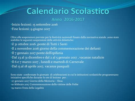 Calendario Scolastico Anno Ppt Scaricare