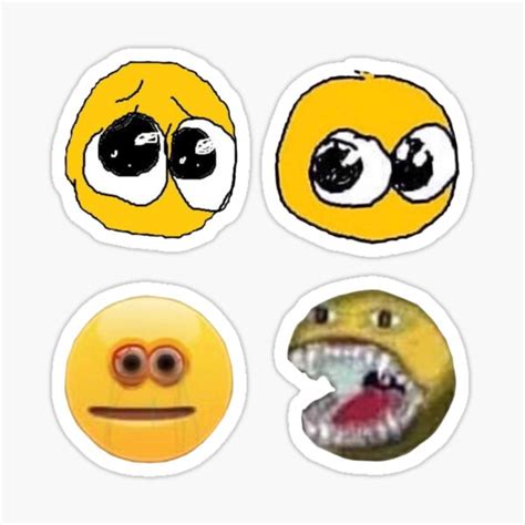 Cursed Emojis Sticker For Sale By Mmeatloaf Redbubble