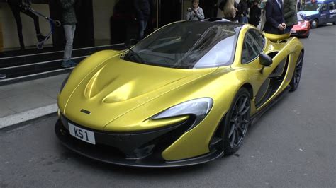 Unique GOLD McLaren P1 in London!! - YouTube