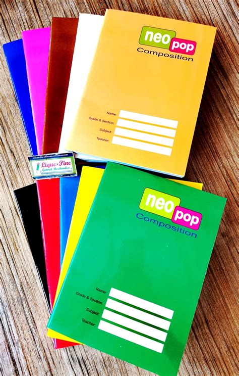 (LIQUE-PINE) 10PCS VECO COMPOSITION NOTEBOOKS - NEO POP ASSORTED COLORS ...