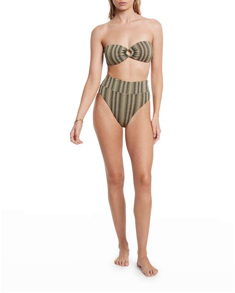 JETS AUSTRALIA Ravello Trim Bandeau Bikini Top Olive Editorialist
