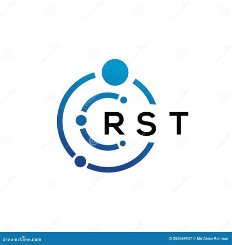 Rst Letter Technology Logo Design On White Background Rst Creative