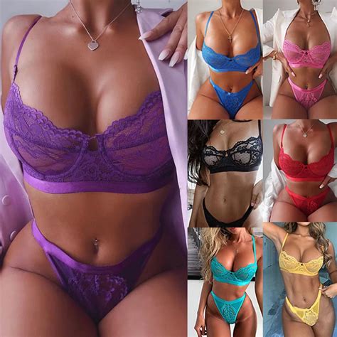 Hot Sell Sexy Women Underwear Transparent Erotic Piece Lace Lenceria Set Sexy Lingerie
