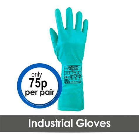 Aurelia Gloves Chem Max Green Flock Lined Nitrile Chemical Gauntlet