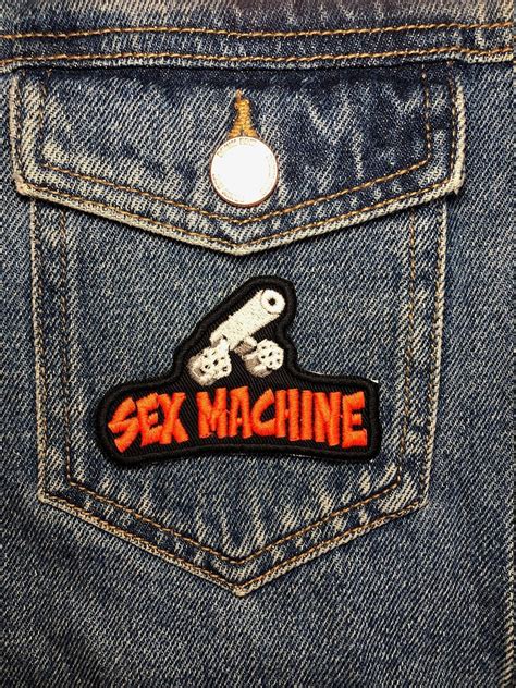 Sex Machine Embroidered Patch Horror Movie Inspired Patches Iron On Backing Etsy