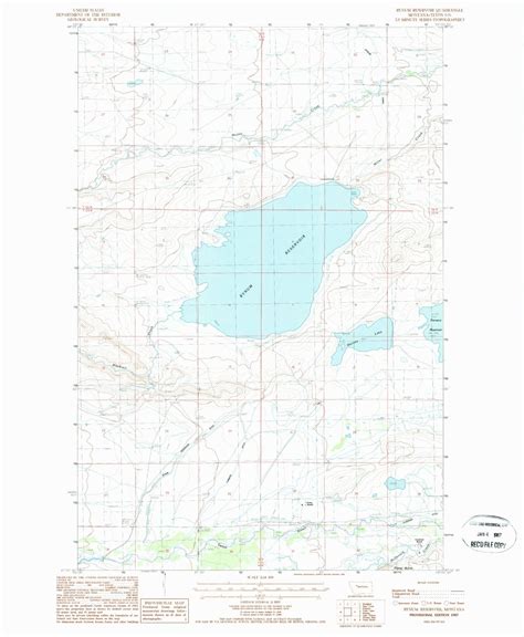 Classic Usgs Bynum Reservoir Montana 75x75 Topo Map Mytopo Map Store