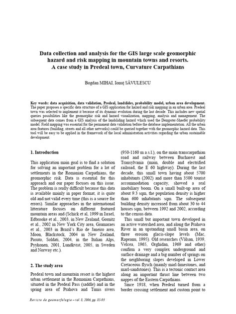 Revista De Geomorfologie Nr 8 2006 11mihai Pdf Landslide