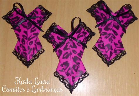CONVITE PARA CHÁ DE LINGERIE CORPETE DE ORIGAMI Elo