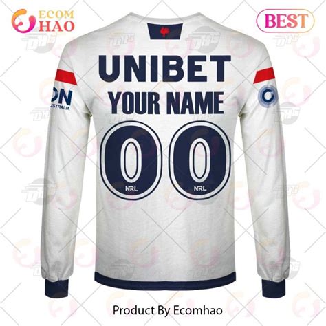 Nrl Sydney Roosters Custom Name Number Away Jersey Sweatshirt