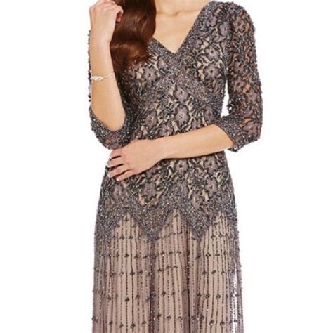 Pisarro Nights Dresses Beaded Lace Gown Poshmark