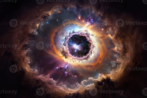 The birth of a star in space, the birth and expansion of space, gas