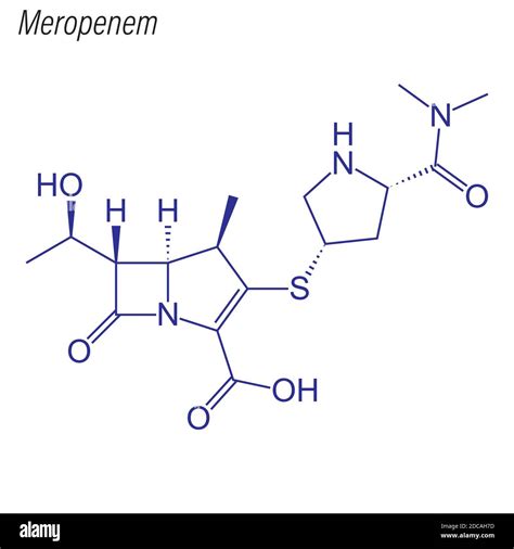 Fórmula Esquelética De Meropenem Molécula Química Farmacológica Imagen Vector De Stock Alamy