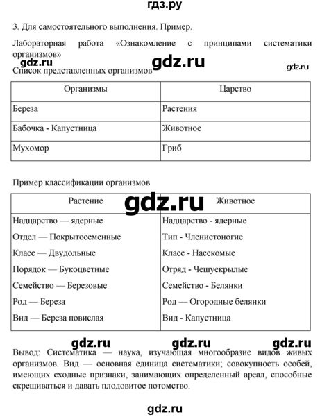 ГДЗ страница 52 биология 5 класс рабочая тетрадь Пасечник, Суматохин