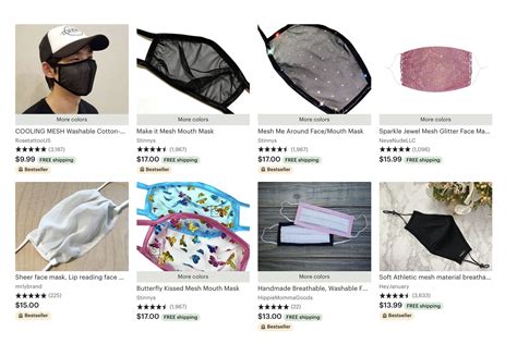 Etsy sellers offering mesh face masks that provide ‘little protection