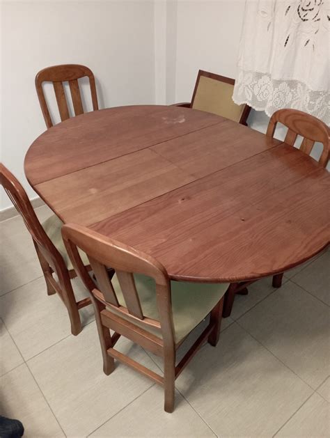 Mesa de jantar redonda extensível em punho mel maciço Alfragide OLX