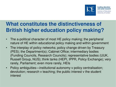 PPT - Making Policy in British Higher Education: how is it made and who