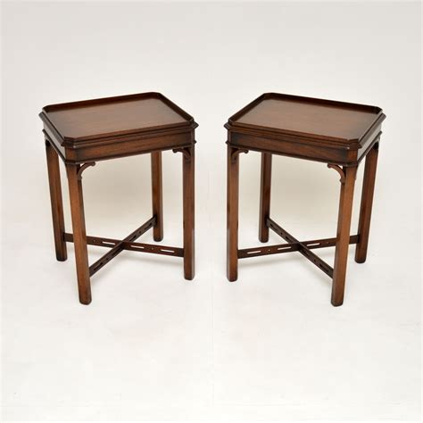 Pair Of Antique Chippendale Style Mahogany Side Tables Marylebone