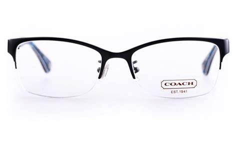 Coach HC5038 Acetate Womens Cat eye Semi-rimless Optical Glasses(Black)