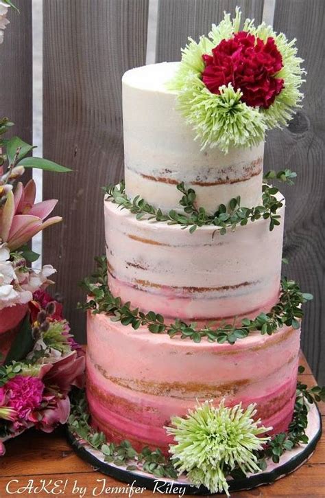 Naked Cake Trio With Matching Cupcakes Cake By CakesDecor