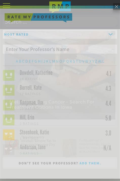 Rate My Professors - Review Teachers and Professors, School Reviews