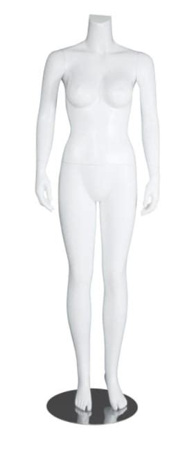 Female Brazilian Mannequin Matte White Headless Changeable Heads