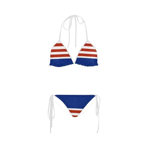 Stripe Custom Bikini Swimsuit