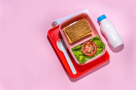 Premium Photo | Healthy school meal concept