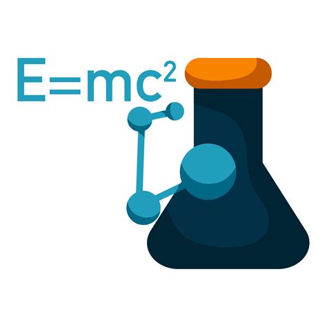 Physics Relativity Flat illustrations about the theory of relativity
