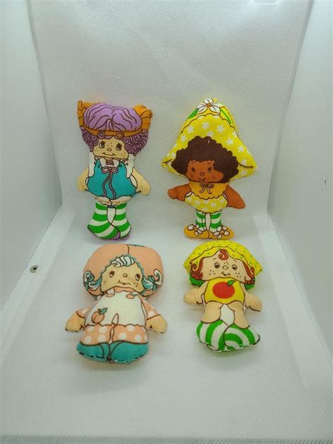 Vintage Miniature Strawberry Shortcake Pillow Dolls Strawberry