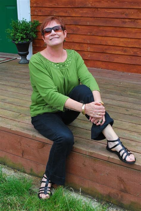 Mature Redhead Beauty Stock Photo Image Of Active Outdoors