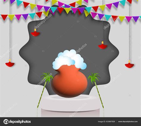 South Indian Happy Pongal Harvest Celebration Festival Banner Designs