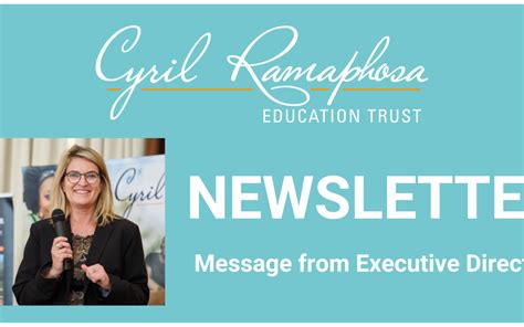 Cyril Ramaphosa Education Trust (CRET) end-of-year Newsletter - Cyril ...