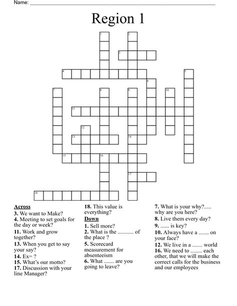 Las Region Crossword Prntbl Concejomunicipaldechinu Gov Co