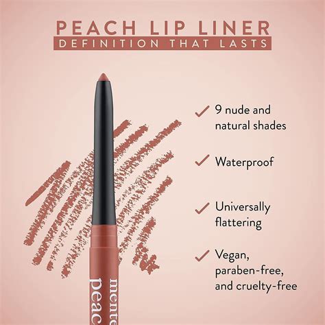 Mented Cosmetics Peach Lip Liner Pencil Waterproof Natural Nude Vegan Makeup Buy Now With