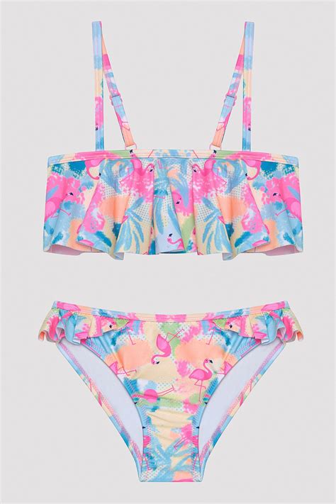 Penti Kız Çocuk Flamingo Beach Bandeau Çok Renkli Bikini Takımı Fiyatı Yorumları