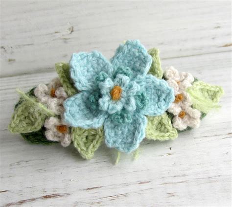 Crochet Hair Barrette Aqua Blue by meekssandygirl on DeviantArt