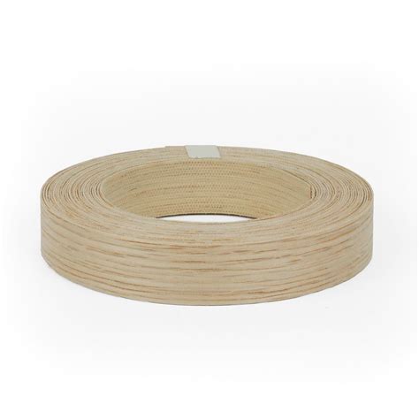 Furndiy Red Oak Real Wood X Roll Pre Glued Veneer Edge Banding Iron On Edge Band Hot