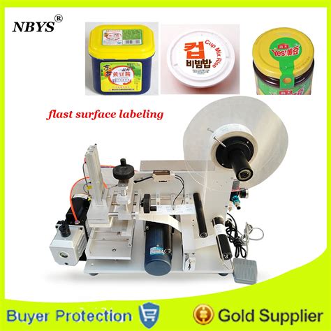 Semi Automatic Flat Surface Label Labeling Machine Jerrycan File Pocket ...