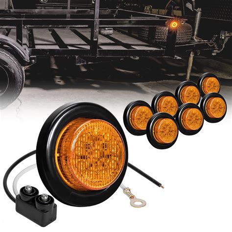 Snapklik True Mods Pc Amber Round Trailer Led Clearance Marker