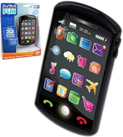 Telefon smartphone dotykový dětský baby 12cm na baterie Světlo Zvuk ...