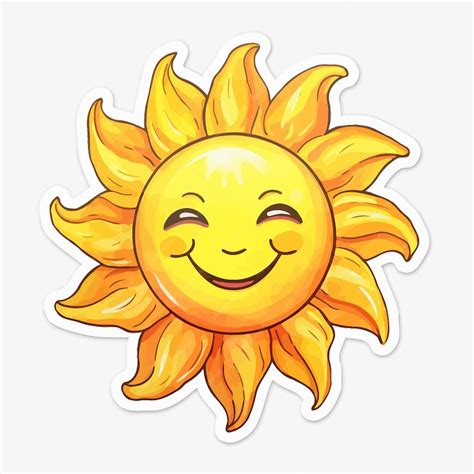 premium vector  drawing   sun   smiling face