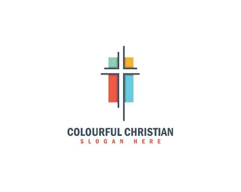 premium vector colorful christian logo design