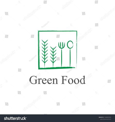 Green Food Logo Design Stock Vector (Royalty Free) 1246092592 | Shutterstock | Food logo design ...