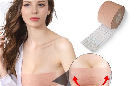 Wieysdoo Breast Boob Tape Bra Lift Up Invisible Self Adhesive Push Up Tape Backless Strapless