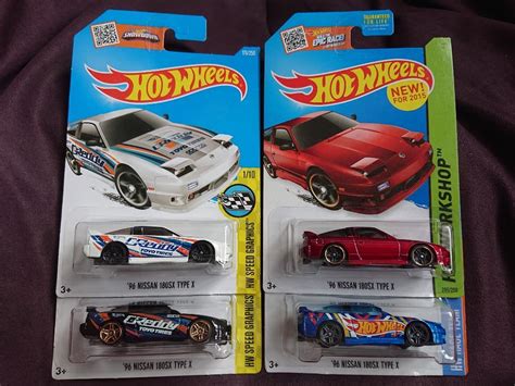 Hot Wheels Nissan 180SX Type X Silvia GReddy Advan First Edition Red Hobbies Toys Toys